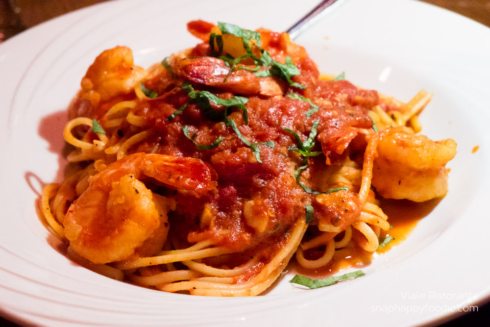 Shrimp Fra-Diavolo over Linguini