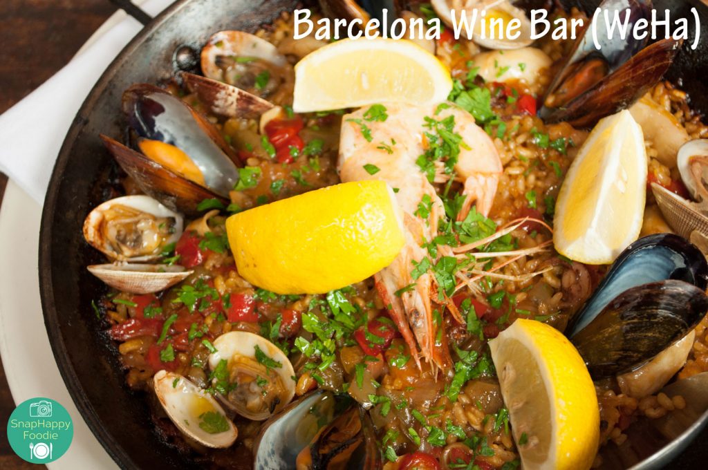 Paella Mariscos with Prawns, Clams, Mussels and Squid